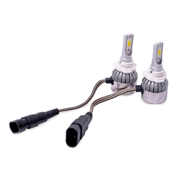 Par Lâmpadas Automotiva HB4 9006 Super Led C6 Cooler 6000k 7200 Lumens Full Branca